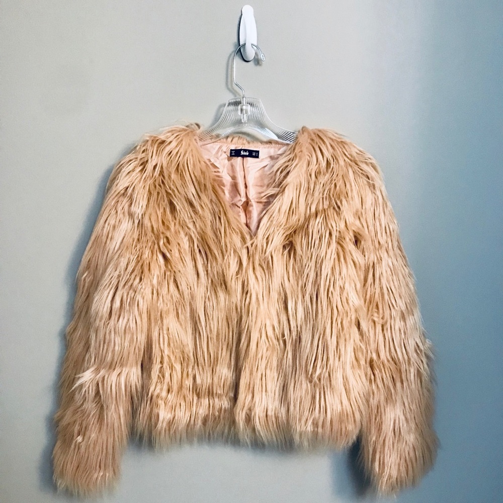 Pink Faux Fur Jacket